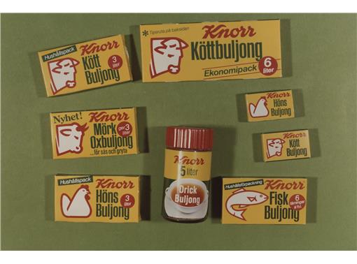 Produktbilder, olika buljonger från Knorr.