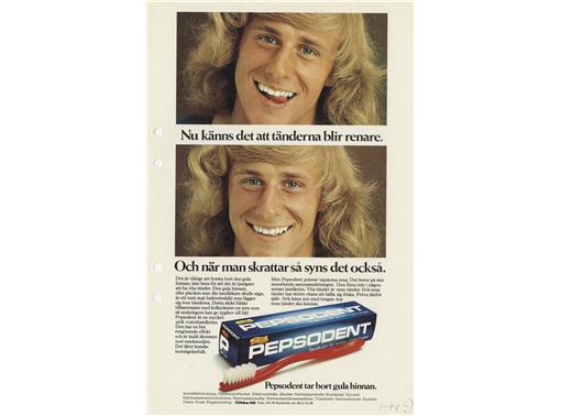 Under lång tid tjatade Pepsodent som att med den tandkrämen lunde gula hinnan tvättas bort. Björn Borg var en dem som tjatade 1975.