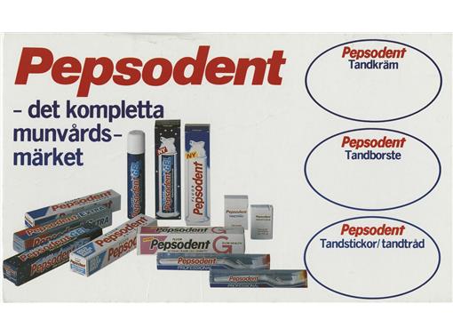Reklam för Pepsodent - det kompletta munvårdspaketet från 1990.