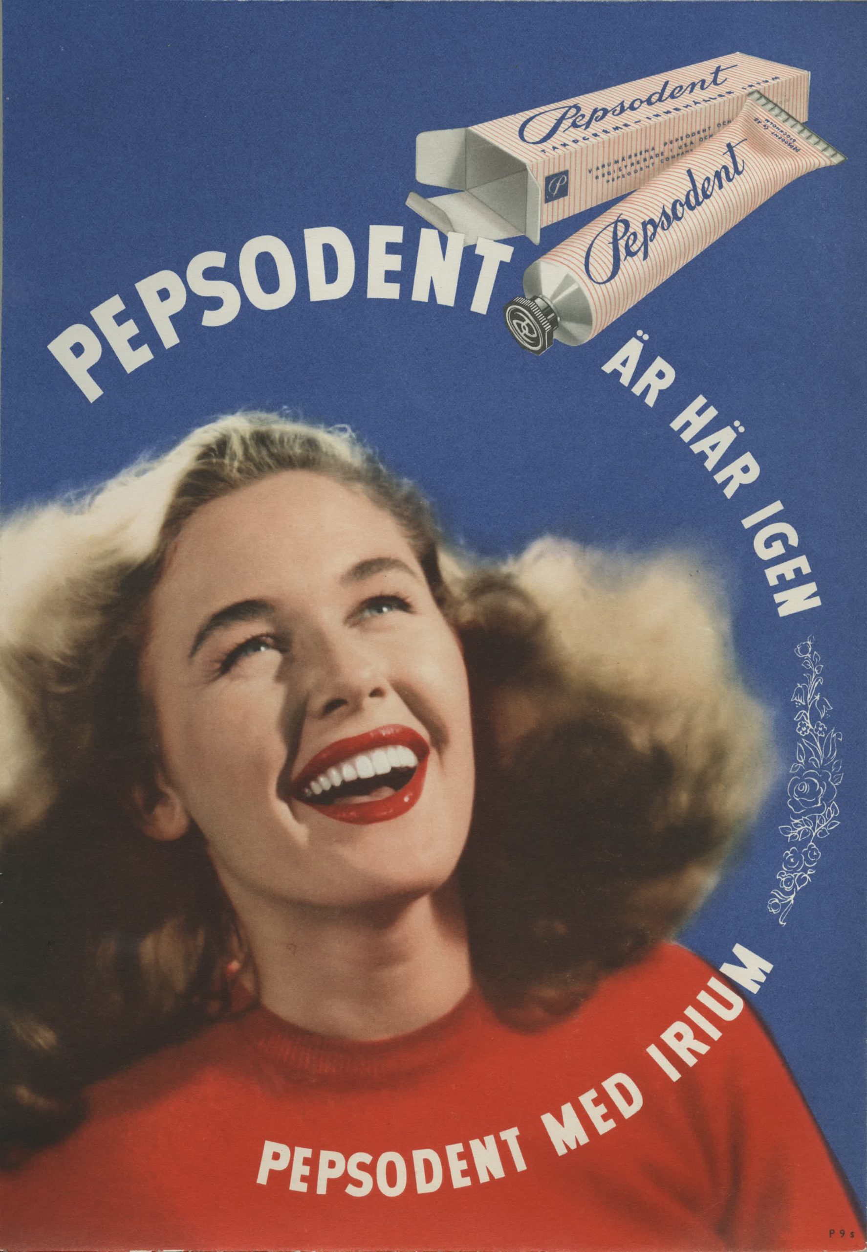 Reklamskylt, Pepsodent med irium. Motiv-ID: UNL001034.